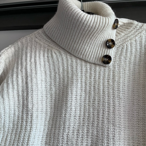 Massimo Dutti White turtleneck knit sweater - Picture 3 of 7
